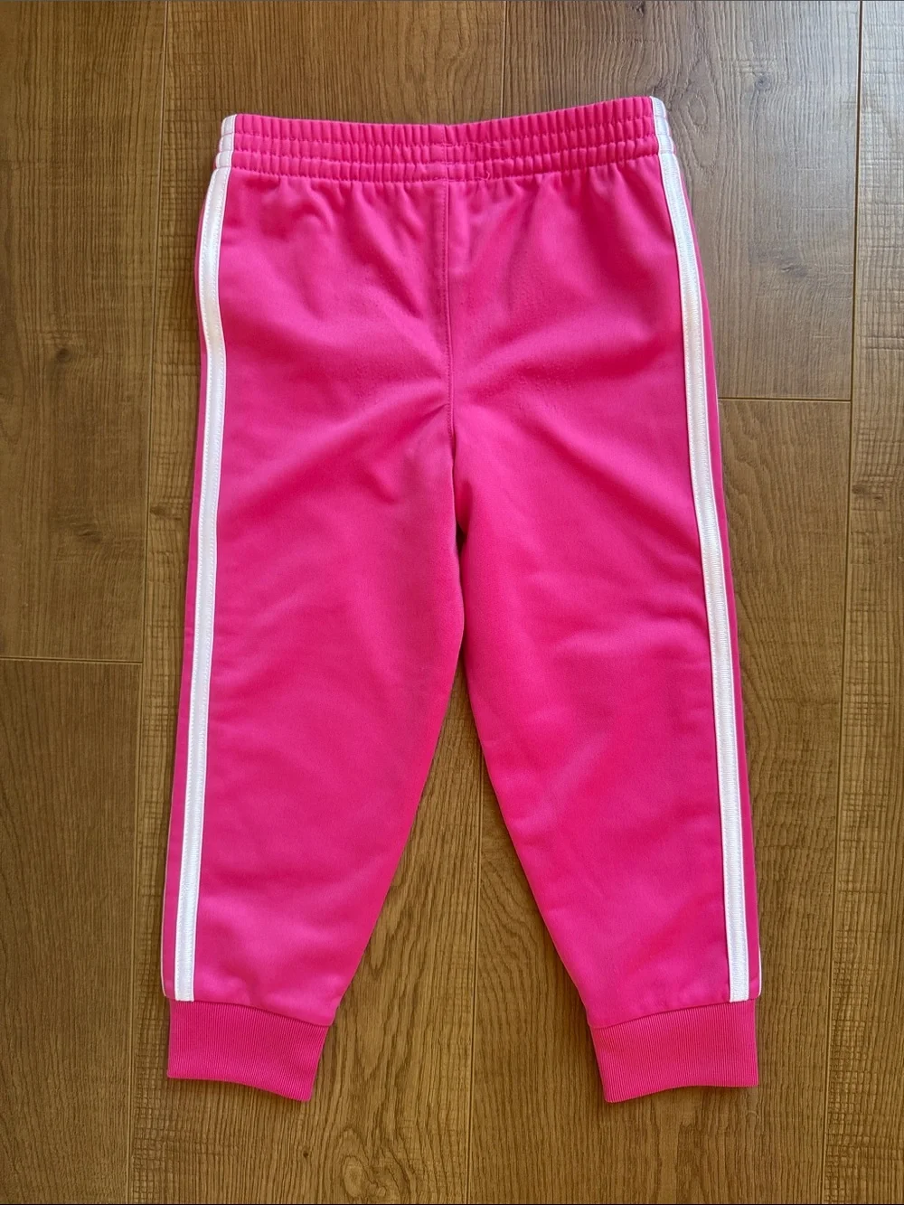 adidas Hot Pink Girls' Track Jacket & Pants Set with White Stripes